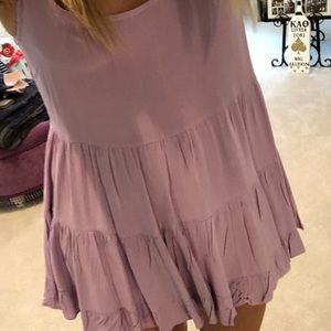 Lilac casual mini dress